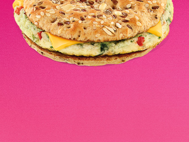 A veggie egg white sandwich